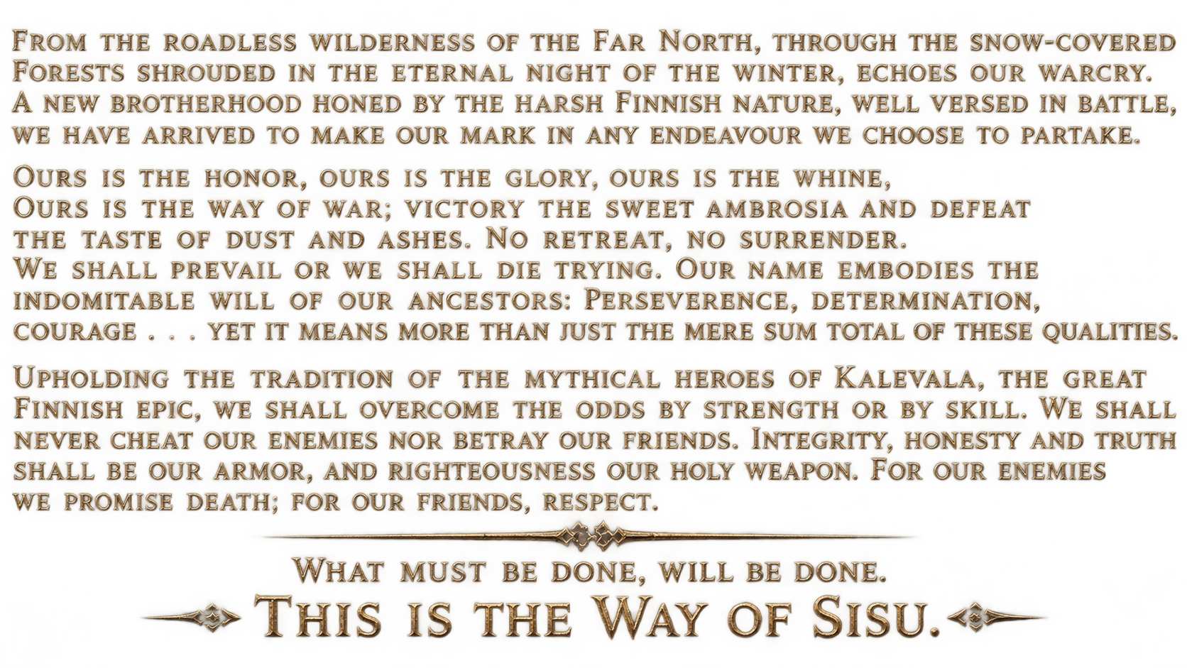 The Way of SISU